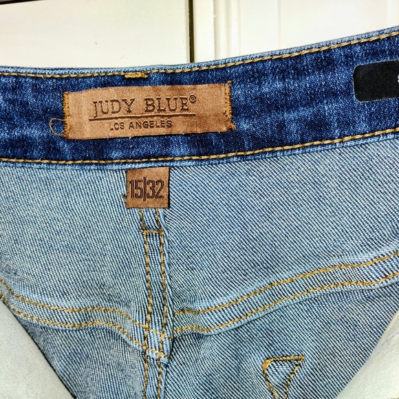 Judy Blue Distressed Skinny Jeans - Blue - Picture 5 of 8